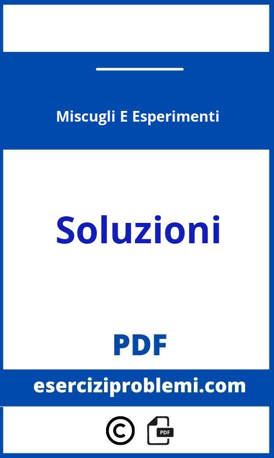 Miscugli E Soluzioni Esperimenti