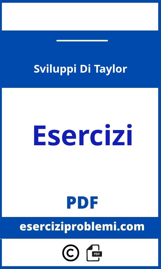 Sviluppi Di Taylor Esercizi